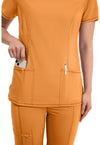 Orange Sunrise - Women's Round Neck Scrub Top (View 4)