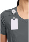 Pewter - Women's Round Neck Scrub Top (View 3)