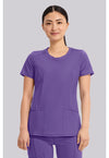PRETTY N PURPLE - Cherokee IN Infinity Women Scrub Top - Front View