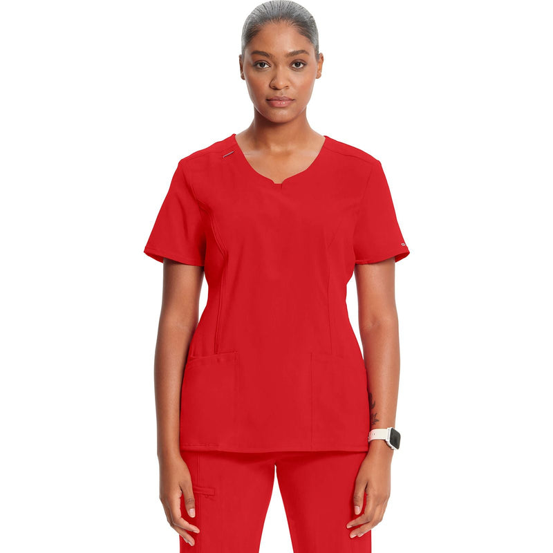 red - Round Neck Top