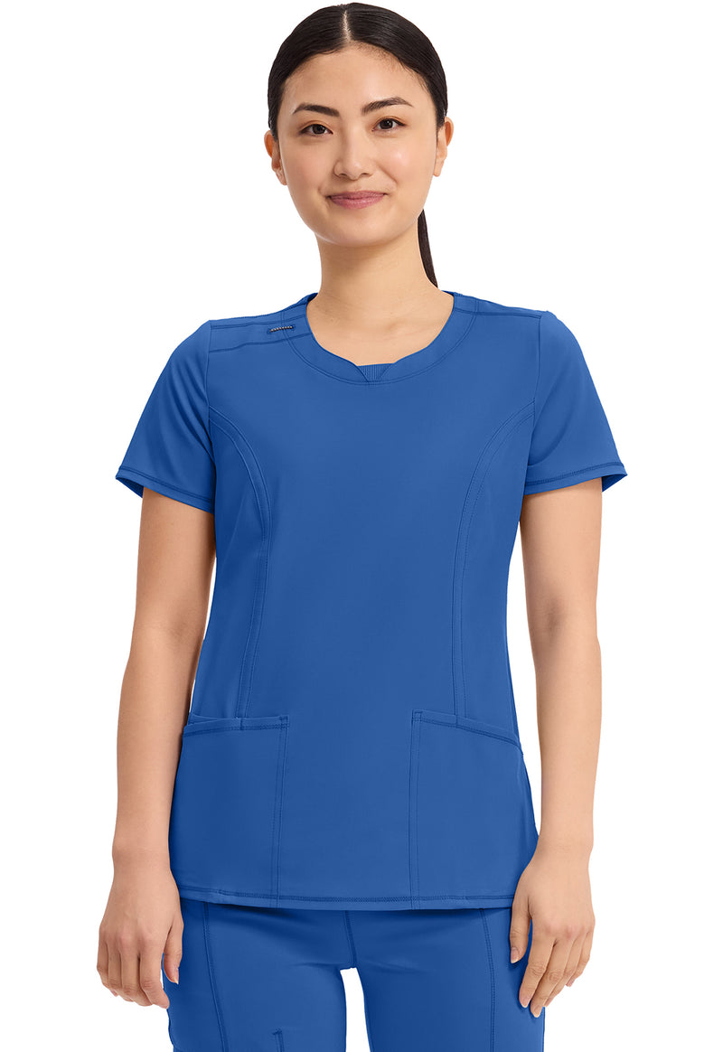 Royal - Cherokee IN Infinity Women Scrub Top - Front View
