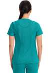 Teal Blue - Cherokee IN Infinity Women Scrub Top - Back View