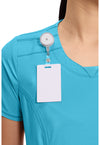Turquoise - Women's Round Neck Scrub Top (View 3)