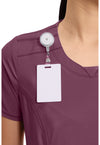 Wine - Women's Round Neck Scrub Top (View 3)