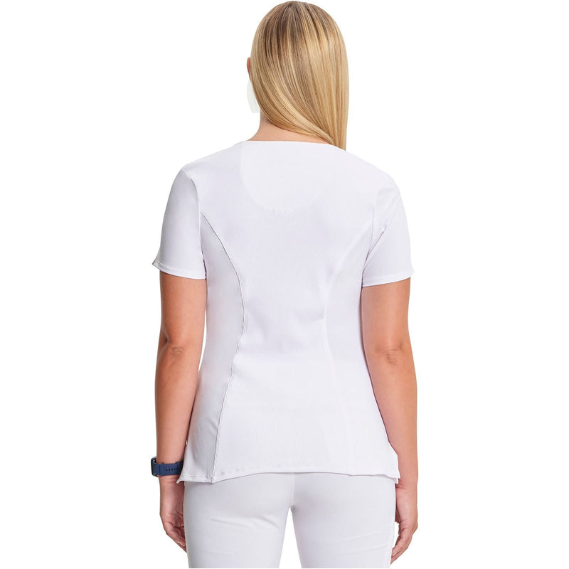 white - Round Neck Top