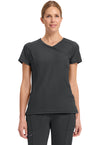 Black - Cherokee IN Infinity Women Scrub Top - Front View