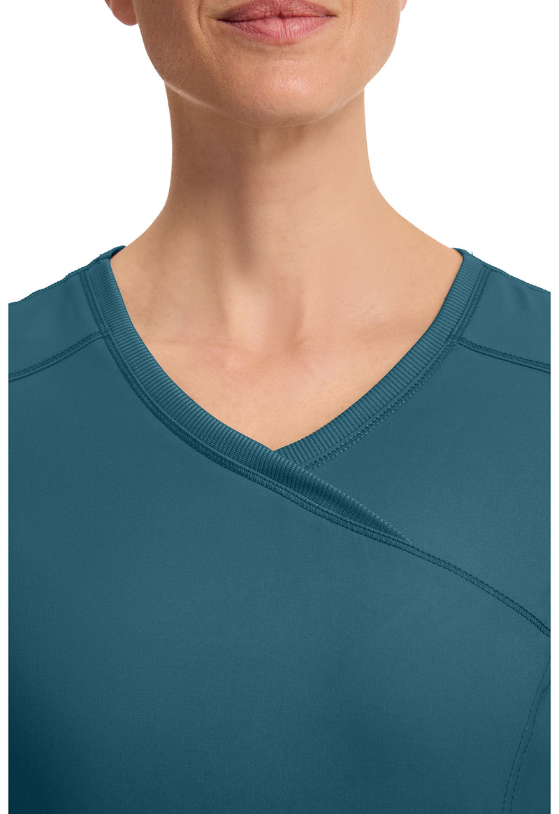 caribbean blue - Mock Wrap Top (View 3)
