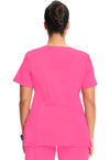 Carmine Pink - Cherokee IN Infinity Women Scrub Top - Back View