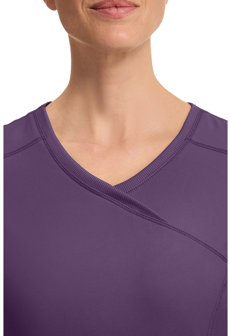 eggplant - Mock Wrap Top (View 3)