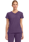 Eggplant - Cherokee IN Infinity Women Scrub Top - Front View