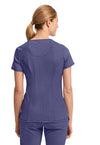 Grape - Cherokee IN Infinity Women Scrub Top - Back View