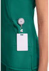 Hunter Green - Women's Mock Wrap Scrub Top (View 2)