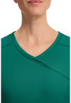 Hunter Green - Women's Mock Wrap Scrub Top (View 3)