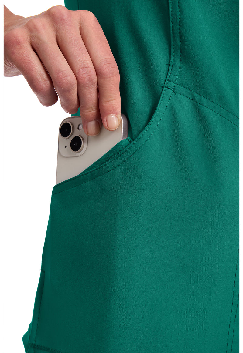 hunter green - Mock Wrap Top (View 4)