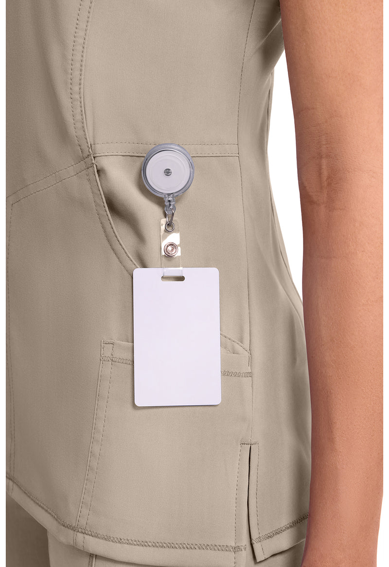 khaki - Mock Wrap Top (View 2)