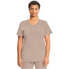 khaki - Mock Wrap Top
