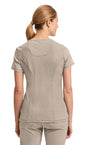 Khaki - Cherokee IN Infinity Women Scrub Top - Back View