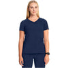 navy - Mock Wrap Top