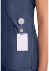 navy - Mock Wrap Top (View 2)