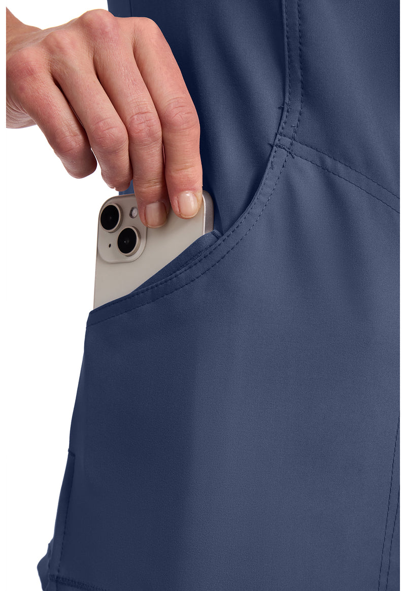 navy - Mock Wrap Top (View 4)