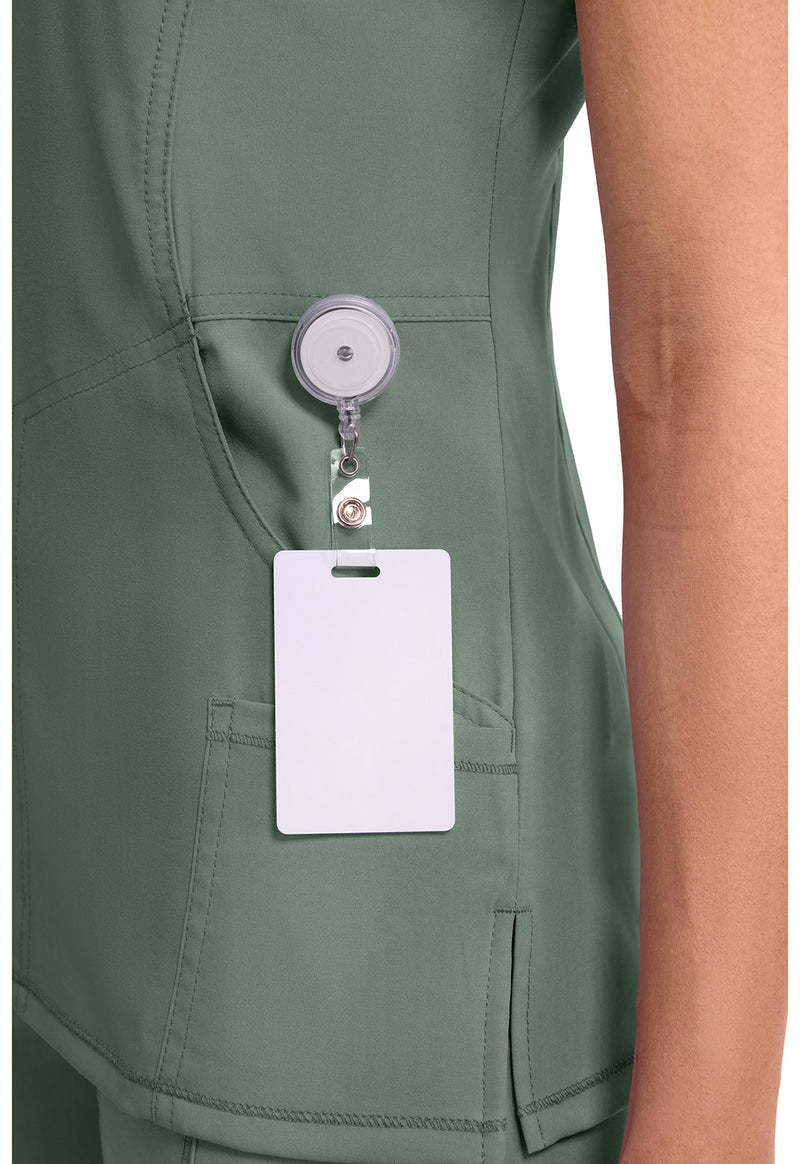 olive - Mock Wrap Top (View 2)