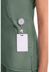 Olive - Women's Mock Wrap Scrub Top (View 2)