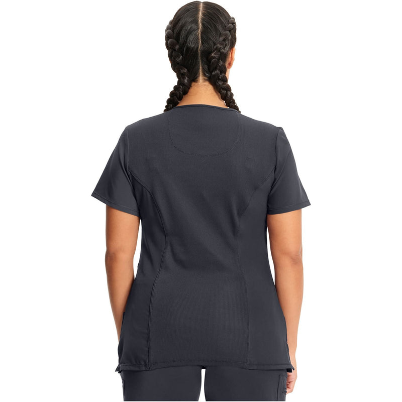 pewter - Mock Wrap Top