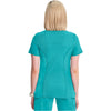 teal blue - Mock Wrap Top