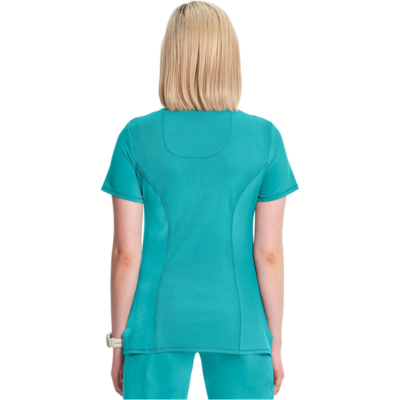 teal blue - Mock Wrap Top