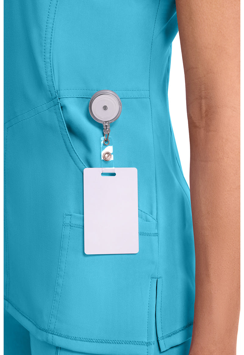 turquoise - Mock Wrap Top (View 2)