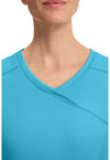 Turquoise - Women's Mock Wrap Scrub Top (View 3)