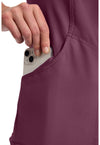 Wine - Women's Mock Wrap Scrub Top (View 4)