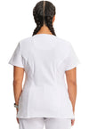 White - Cherokee IN Infinity Women Scrub Top - Back View
