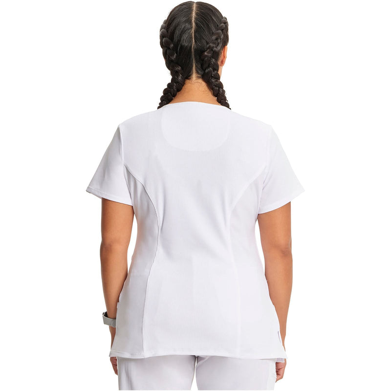 white - Mock Wrap Top