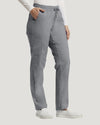 Grey - White Cross Duo Women's 6 Pocket Cargo Drawstring Scrub Pants for Nursing