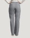 Grey - White Cross Duo Women's 6 Pocket Cargo Drawstring Scrub Pants for Nursing