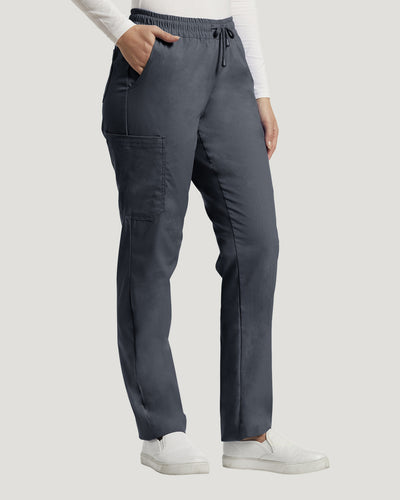 White Cross Duo Women's 6 Pocket Cargo Drawstring Scrub Pants for Nursing