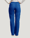 Royal Blue - White Cross Duo Women's 6 Pocket Cargo Drawstring Scrub Pants for Nursing