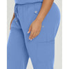 Detail - White Cross Women's Scrub Pants - Side View