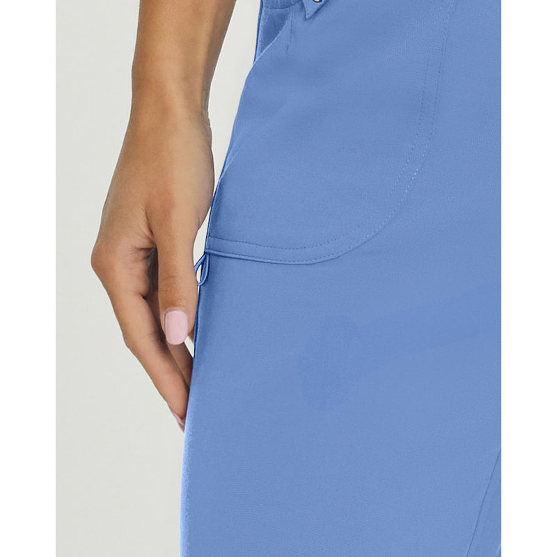 Detail - White Cross Women's Scrub Pants - Back View