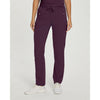 Deep Purple - White Cross Women's Scrub Pants - Front View