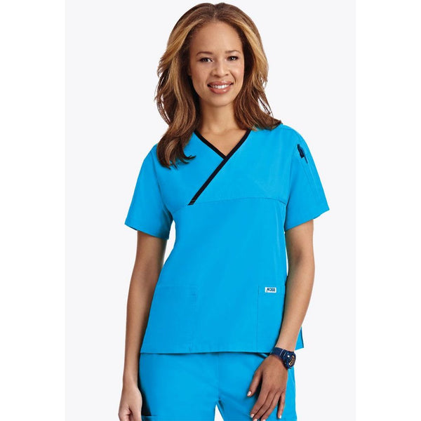 MOBB Criss Cross Scrub Solid Top Women SALE
