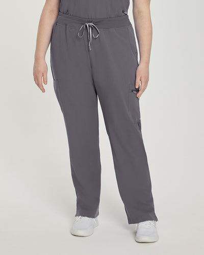 White Cross V-Tess Women's 6 Pocket Zipper Cargo Drawstring Scrub Pants Tall for Nursing
