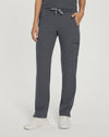 Taylor Grey - White Cross V-Tess Women's 6 Pocket Zipper Cargo Drawstring Scrub Pants Tall for Nursing