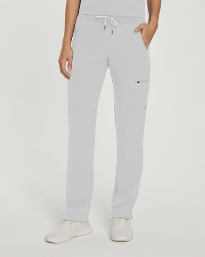 White Cross V-Tess Women's 6 Pocket Zipper Cargo Drawstring Scrub Pants Tall for Nursing