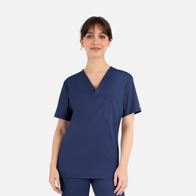 navy - Unisex Tuckable V-Neck Top