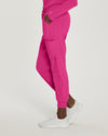 Fuchsia - White Cross Fit Women's 4 Pocket Jogger Cargo Drawstring Scrub Pants for Nursing