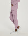 Mauve Shadows - White Cross Fit Women's 4 Pocket Jogger Cargo Drawstring Scrub Pants for Nursing