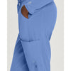 Navy - White Cross Fit Women's 4 Pocket Jogger Cargo Drawstring Scrub Pants for Nursing