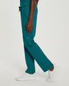 Caribbean Blue - White Cross Fit Women's 6 Pocket Cargo Drawstring Scrub Pants for Nursing